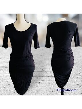 Motherhood Maternity Black Fitted Dress Extra Small